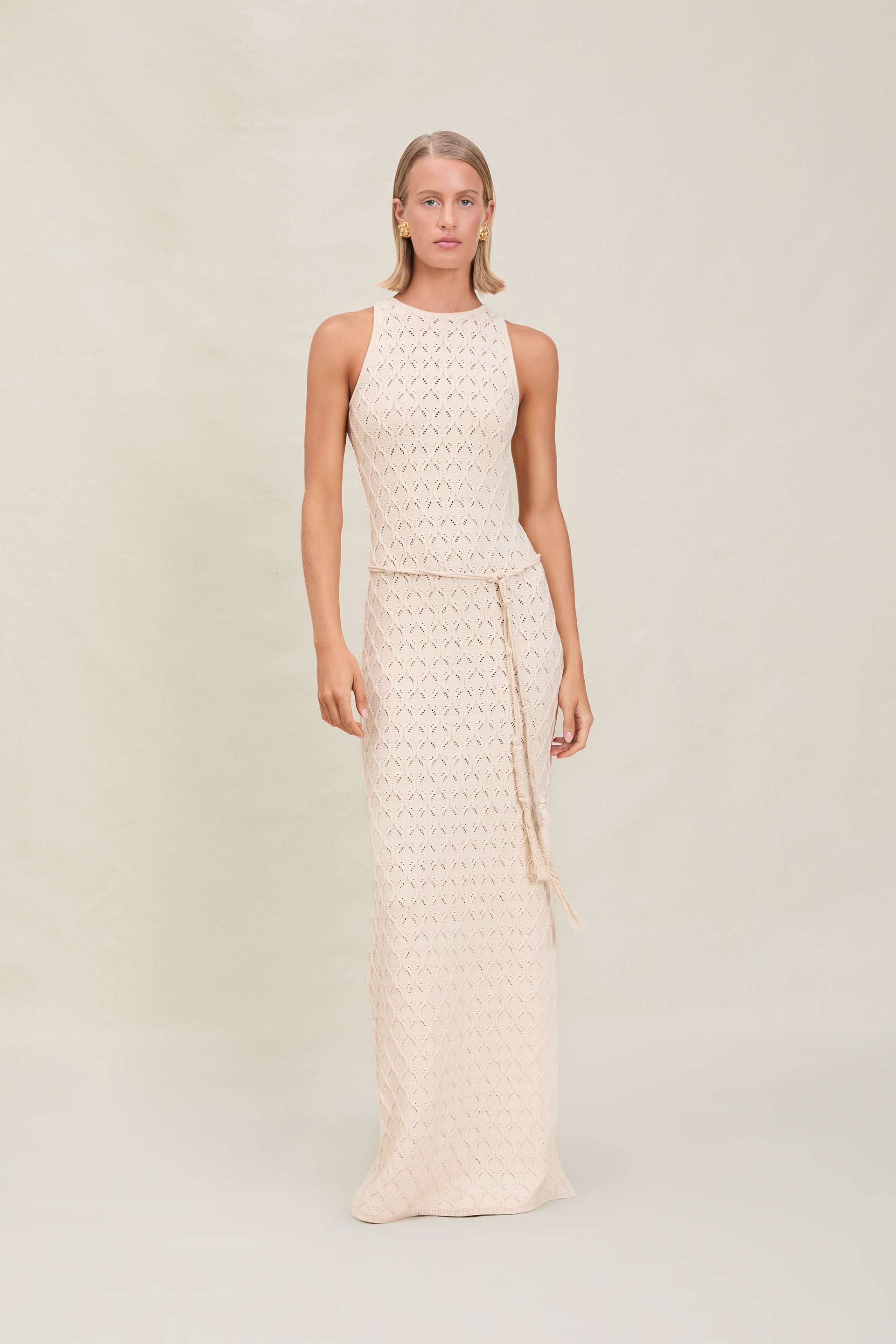 Devon Windsor Womens Pebble Nova Cut-Out Knitted Maxi Dress Xs