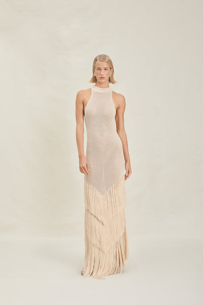 ワンピース Paddington Long Dress XS mauve beige SP25-
