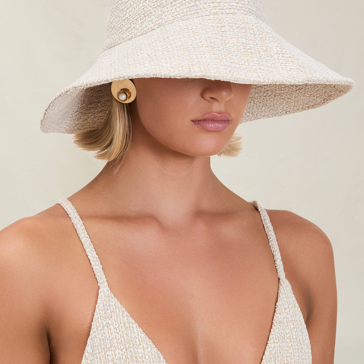 #55282 ? Fabulous Chic Boho Sexy Hello Weekend Sun Hat Hollyhock Sun Hat - French Blue Long Grosgrain Ribbon  main image 2